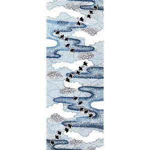 手染め 手ぬぐい | 霞に千鳥柄 | 綿100% | 梨園染 注染 | 戸田屋商店