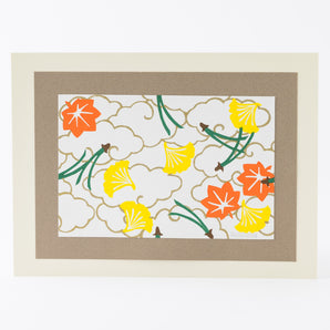 手摺り木版画 | 吹き寄せ | 原田裕子 作 | 京都 インテリアアート | 竹笹堂