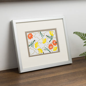 手摺り木版画 | 吹き寄せ | 原田裕子 作 | 京都 インテリアアート | 竹笹堂