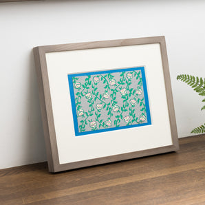 手摺り木版画 | 待宵草 (まつよいぐさ) | 原田裕子 作 | 京都 インテリアアート | 竹笹堂