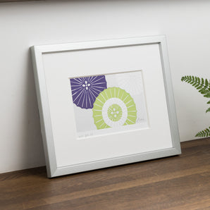 手摺り木版画 | 京都時間 和傘 | 加藤光穂 作 | 京都 インテリアアート | 竹笹堂