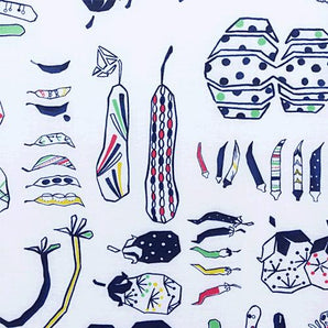 手捺染 手ぬぐい | 京野菜夏×白練色 | 綿 (特岡生地) | 京都 都もだん