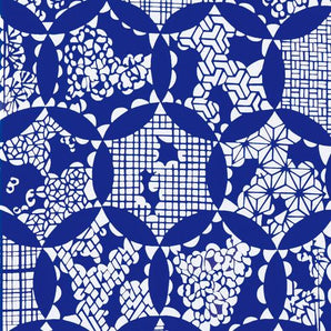 手捺染 手ぬぐい | 鞠柄 | 紺瑠璃 / 濃藍 |  綿 (特岡生地) | 京都 都もだん