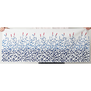 手染め 手ぬぐい | 蓼(たで)柄 | 綿100% | 梨園染 注染 | 戸田屋商店