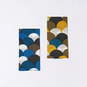 手ぬぐい|青海波柄|手染め生地 手ぬぐい 綿100% コットン 日本製|京都職人仕上げ 【 Fuwa Market オリジナル 】