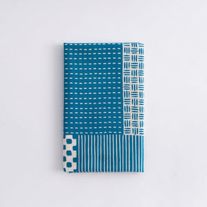 手ぬぐい|綿100%|コットン|注染|切り継ぎ小紋 青 かまわぬ