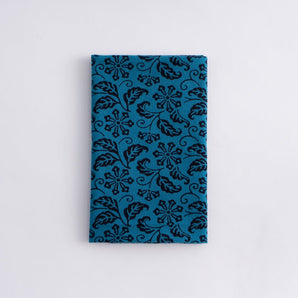 手ぬぐい|綿100%|コットン|注染|丁子唐草 青色|ボタニカル柄|かまわぬ