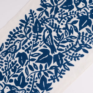 手ぬぐい|綿 麻 コットン|注染|綿麻てぬぐい とり唐草 藍色|かまわぬ