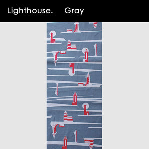 灯台 グレー|Aobato|手ぬぐい