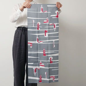 灯台 グレー|Aobato|手ぬぐい