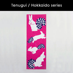手ぬぐい|綿100%|コットン|注染|風染工房 エゾリス 動物 北海道