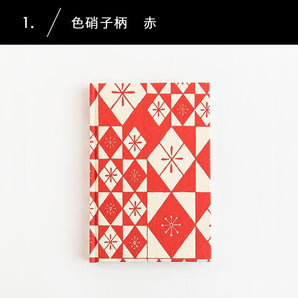 ノート 色硝子柄 赤 / 青 | 千代紙 筆記帳 | 榛原(はいばら)