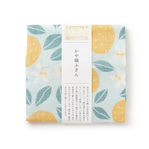 かや織ふきん | 夏みかん | 綿100% かや織5枚重ね  | 中川政七商店