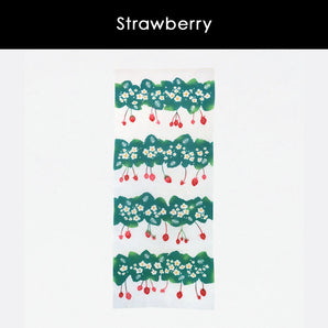 手ぬぐい|綿100%|いちご畑|注染|にじゆら いちご畑