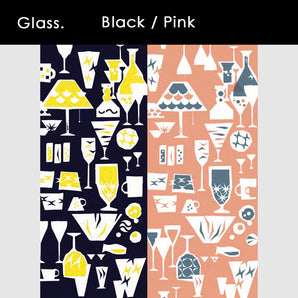 Glass Pink/Navy|Aoabto|Tenugui Hand Towel