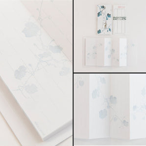 Bellows letter paper, letter set, Japanese paper, letter paper, Haibara, Haibara