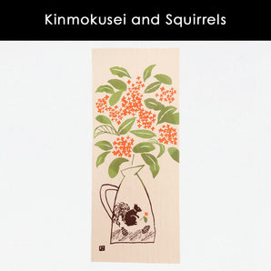 Kinmokusei and Squirrels|Nijiyura|Tenugui