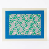 手繪木版畫 | 待賓草 (まつよいぐさ) | 原田綏子 作 | 京都 互動藝術 | 竹籠堂 竹籠堂