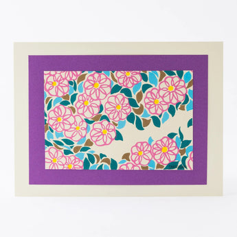 手繪木版畫 | 山茶花小徑（さざんかこみち） | 原田彌子 作 | 京都 互動藝術 | 竹篠堂 竹篠堂