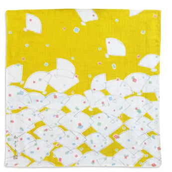 迷你花扇 | 迷你扇子 | 菜花色 / 赭色 / 嫩黃色 / 乳白色 | 雙層扇子 絹100% | 京都 都もだん 都もだん