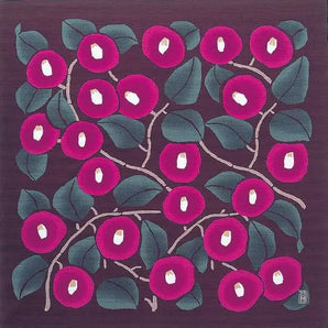 風呂蓋 90cm｜竹久夢二 つばき アズキ / ホワイトグレー｜綿100％｜むす美 むす美