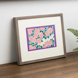 手繪木版畫 | 山茶花小徑（さざんかこみち） | 原田彌子 作 | 京都 互動藝術 | 竹篠堂 竹篠堂