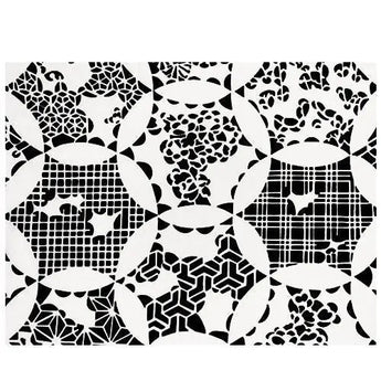 手拈染 手拈染 | 纏枝 | 緋琉璃 / 深藍 | 絲織（特岡生地）| 京都 都もだん 都もだん