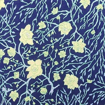 手抓染 手拭 | 楼梅与猫柳枝 | 白 / 青磁 / 浅葱色 | 绉（特冈产地） | 京都 都もだん 都もだん