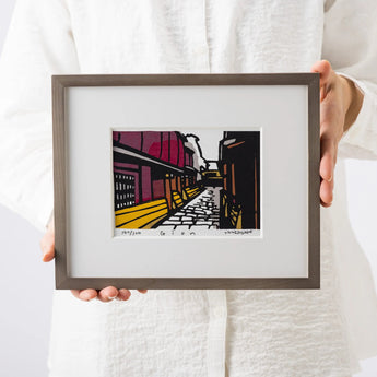 手摺木版畫 | 祇園（Gion）| 竹中健司 作 | 京都 版畫藝術 | 竹簾堂 竹簾堂