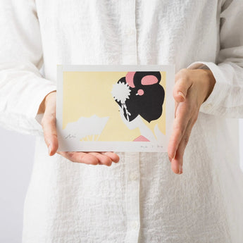 木刻版畫 | 京都時間 舞姬 | 加藤光穗 作 | 京都 互動藝術 | 竹篠堂 竹篠堂