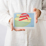 木刻版畫 | 京都時間 輕輕地 | 加藤光穗 作 | 京都 版畫藝術 | 竹篠堂 竹篠堂