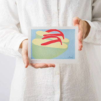 木刻版畫 | 京都時間 輕輕地 | 加藤光穗 作 | 京都 版畫藝術 | 竹篠堂 竹篠堂