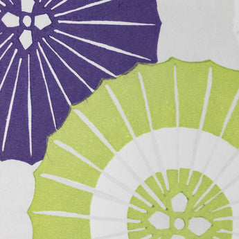 手捏木版畫 | 京都時間 和傘 | 加藤光穗 作 | 京都 互動藝術 | 竹篠堂 竹篠堂