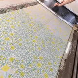 ミニガーゼハンカチ | ミニ手拭 | 菜の花色 / 赭 / 媚黄色 / つつじ色 | 二重ガーゼ 絣100% | 京都 都もだん 都もだん