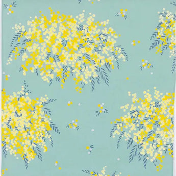 風呂蓋 45cm｜這是 Mimoza Mint｜綿100％｜Musubi Musubi