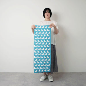 鳩笛 水色｜かまわぬ｜手ぬぐい