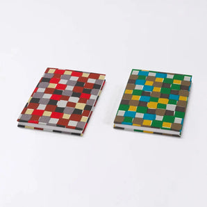 御朱印帳｜大判尺寸 (B6)｜市松格｜手染和紙 朱印帳 蛇腹式 日本製｜京都職人手工製作 【 Fuwa Market 原創商品 】 Fuwa Market