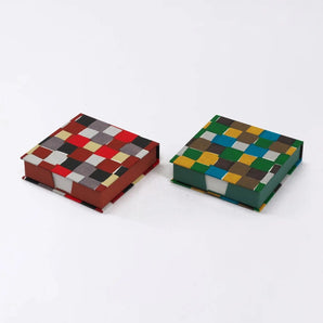 備忘錄帳戶｜市松｜手染和紙 塊狀備忘錄 日本製｜幸福的文樣系列 文具【 Fuwa Market 原創商品 】 Fuwa Market