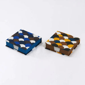 備忘錄帳戶｜青海波扇｜手染和紙 筆記本帳戶 日本製｜幸福的紋樣系列 文具【 Fuwa Market 原創商品 】 Fuwa Market