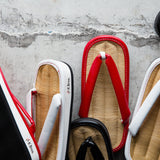 天然竹皮草履 L尺寸 紅色 / 黑色｜K Bros.｜輕便草履 輕便草履