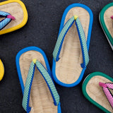 天然竹皮草履 L尺寸 青色 / 綠色｜irozori｜輕便草履 輕便草履