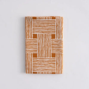 手ぬぐい｜綿100%｜コットン｜注染｜あじろ格子｜チェック オレンジ｜かまわぬ かまわぬ