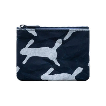 Washi Coin Case | mina perhonen | w run run run Dark Blue | Kartenetui mit Kleingeldfach | SIWA SIWA