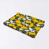 フラットポーチ｜銀杏柄｜手染め生地 帆布 綿100% コットン ポーチ 日本製｜幸せの文様 【 Fuwa Market オリジナル 】 Fuwa Market