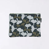 フラットポーチ｜銀杏柄｜手染め生地 帆布 綿100% コットン ポーチ 日本製｜幸せの文様 【 Fuwa Market オリジナル 】 Fuwa Market