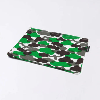 フラットポーチ｜松柄｜手染め生地 帆布 綿100% コットン ポーチ 日本製｜幸せの文様 【 Fuwa Market オリジナル 】 Fuwa Market