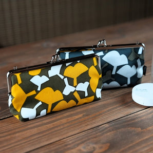 Gamakuchi (modèle horizontal / petit) | Porte-monnaie en argent | Tissu teint à la main, toile, 100 % coton, bourse japonaise, porte-monnaie portefeuille, fabriqué au Japon | Artisanat de Kyoto 【 Fuwa Market Original 】 