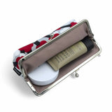 がま口 (横型 / 小)｜梅柄｜手染め生地 帆布 綿100% 和財布 ポーチ ウォレットポーチ 日本製｜京都職人仕上げ 【 Fuwa Market オリジナル 】 Fuwa Market