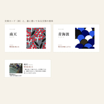 文様カードの表と裏