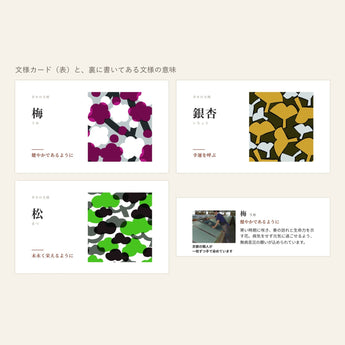文様カードの表と裏
